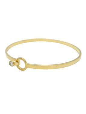 Tiffany & Co Bangle Hook & Eye Yellow Gold Diamond Bracelet
